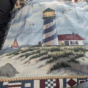 Lighthouse Tapestry Blanket